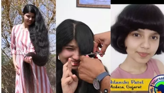 ലോക റെക്കോർഡ് നേടിയ നീളൻ മുടി 12 വർഷങ്ങൾക്ക് ശേഷം മുറിച്ച് ഗുജറാത്ത് സ്വദേശിനി