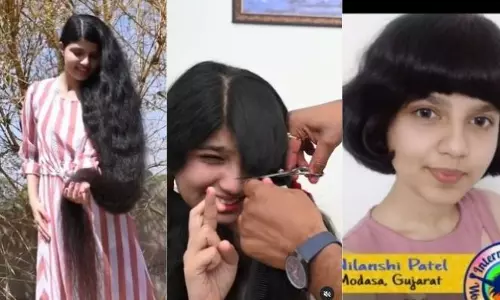 ലോക റെക്കോർഡ് നേടിയ നീളൻ മുടി 12 വർഷങ്ങൾക്ക് ശേഷം മുറിച്ച് ഗുജറാത്ത് സ്വദേശിനി