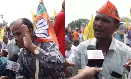 വെയിലത്ത് നിന്നാൽ ഒരു കൊറോണയും വരില്ല: മോദിയുടെ റാലിയിൽ യുവാവ്, വൈറൽ വീഡിയോ വെയിലത്ത് നിന്നാൽ ഒരു കൊറോണയും വരില്ല: മോദിയുടെ റാലിയിൽ യുവാവ്, വൈറൽ വീഡിയോ