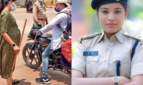 ഗർഭിണിയാണ്, കോവിഡാണ്, കനത്ത വെയിലാണ്; പക്ഷെ, ഡ്യൂട്ടിയിൽ നോ കോംപ്രമൈസ് 