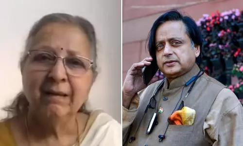 സുമിത്രാ മഹാജന് ആദരാജ്ഞലി അര്‍പ്പിച്ച് ശശി തരൂര്‍: അവര്‍ സുഖമായിരിക്കുന്നുവെന്ന് ബിജെപി നേതാക്കള്‍