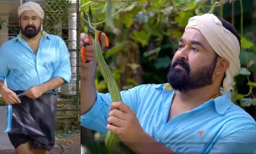 മുണ്ടും മടക്കിക്കുത്തി തലയില്‍ കെട്ടുമായി കൃഷിത്തോട്ടത്തില്‍ മോഹന്‍ലാല്‍;  ലോക്ഡൌണ്‍ കാലത്തെ ജൈവകൃഷി വീഡിയോ വൈറല്‍