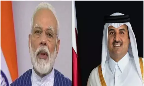 പ്രധാനമന്ത്രി നരേന്ദ്ര മോദി ഖത്തര്‍ അമീറുമായി ടെലിഫോണ്‍ സംഭാഷണം നടത്തി
