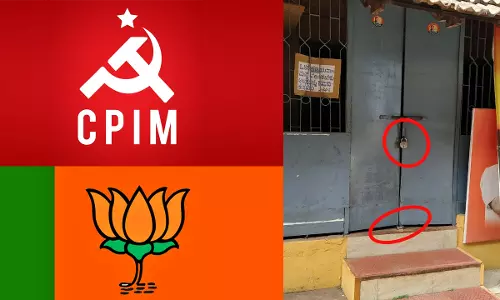 കാസർകോട് സി.പി.എമ്മുമായി കൂട്ടുകെട്ട്; ബി.ജെ.പിയിൽ പ്രതിഷേധം, പ്രവർത്തകർ ബി.ജെപി ഓഫീസിന് താഴിട്ടു