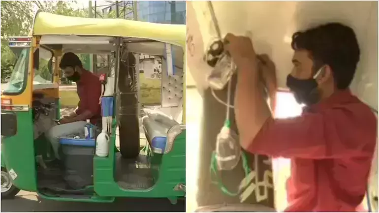 ഓട്ടോ ആംബുലന്‍സാക്കി, സേവനം സൗജന്യം: കയ്യടി നേടി യുവാവ്