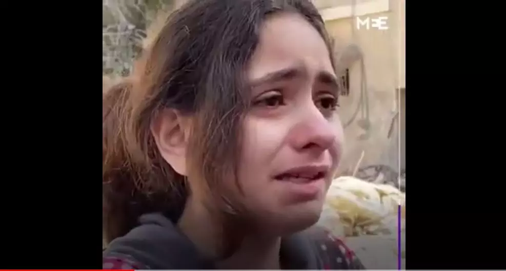 ഞങ്ങള് എന്ത് തെറ്റാ ചെയ്തെ? എന്തിനാ കുഞ്ഞുങ്ങളെ കൊല്ലുന്നത്? ഗസ്സയിലെ 10 വയസ്സുകാരി ചോദിക്കുന്നു ഞങ്ങള് എന്ത് തെറ്റാ ചെയ്തെ? എന്തിനാ കുഞ്ഞുങ്ങളെ കൊല്ലുന്നത്? ഗസ്സയിലെ 10 വയസ്സുകാരി ചോദിക്കുന്നു