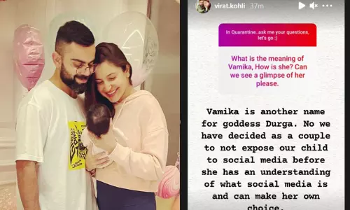 മകളുടെ മുഖം കാണാൻ പറ്റുമോ? ആരാധകന്‍റെ ചോദ്യത്തിന് മറുപടിയുമായി വിരാട് കോലി