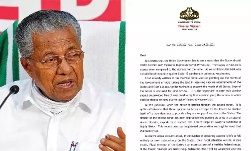 വാക്സിൻ വിഷയത്തിൽ സഹകരണം തേടി മുഖ്യമന്ത്രി; ബി.ജെ.പി ഇതര മുഖ്യമന്ത്രിമാർക്ക് കത്തയച്ചു