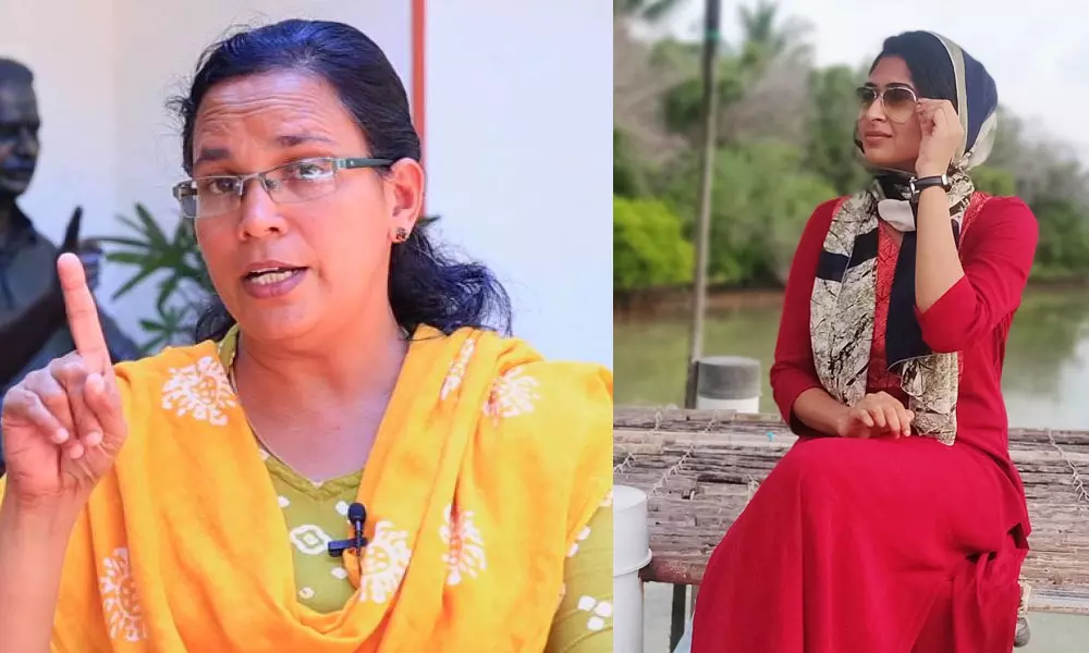 തടവറകൾക്ക് നിശ്ശബ്ദമാക്കാനാവാത്ത ധീരശബ്ദങ്ങളുണ്ട്; ഐഷ സുല്ത്താനക്ക് ഐക്യദാര്ഢ്യം പ്രഖ്യാപിച്ച് കെ.കെ രമ തടവറകൾക്ക് നിശ്ശബ്ദമാക്കാനാവാത്ത ധീരശബ്ദങ്ങളുണ്ട്; ഐഷ സുല്ത്താനക്ക് ഐക്യദാര്ഢ്യം പ്രഖ്യാപിച്ച് കെ.കെ രമ