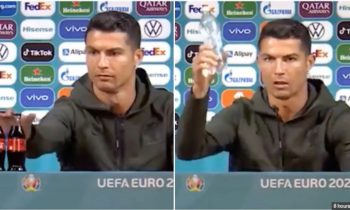 കോളയല്ല, വെള്ളം കുടിക്കൂ: മാധ്യമങ്ങള്‍ക്ക് മുന്നില്‍ ക്രിസ്റ്റ്യാനോ