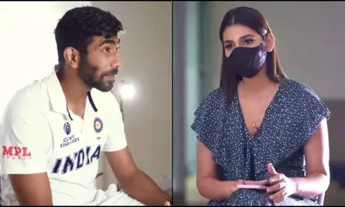 ഞാന് നിങ്ങളെ മുമ്പെവിടെയോ കണ്ടിട്ടുണ്ടല്ലോ? ഇന്റര്വ്യൂ ചെയ്യാനെത്തിയ ഭാര്യയോട് ബുംറ ഞാന് നിങ്ങളെ മുമ്പെവിടെയോ കണ്ടിട്ടുണ്ടല്ലോ? ഇന്റര്വ്യൂ ചെയ്യാനെത്തിയ ഭാര്യയോട് ബുംറ