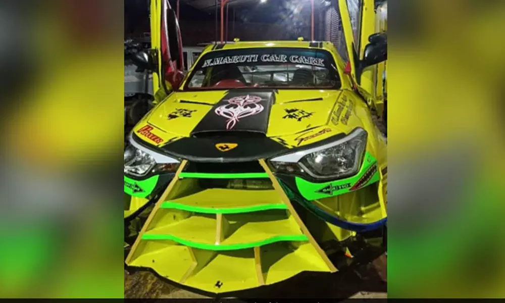 പഴയ മാരുതി സ്വിഫ്റ്റിനെ ലംബോർഗിനിയാക്കി മാറ്റി വാഹന മെക്കാനിക്ക്