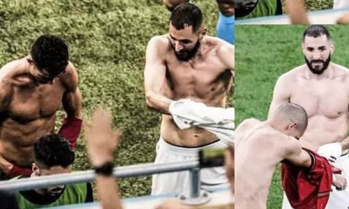 ആദ്യപകുതിയിൽ റൊണാൾഡോയുടേത്, രണ്ടാം പകുതിയിൽ പെപ്പെ; ജഴ്‌സി ചോദിച്ചു വാങ്ങി ബെൻസെമ