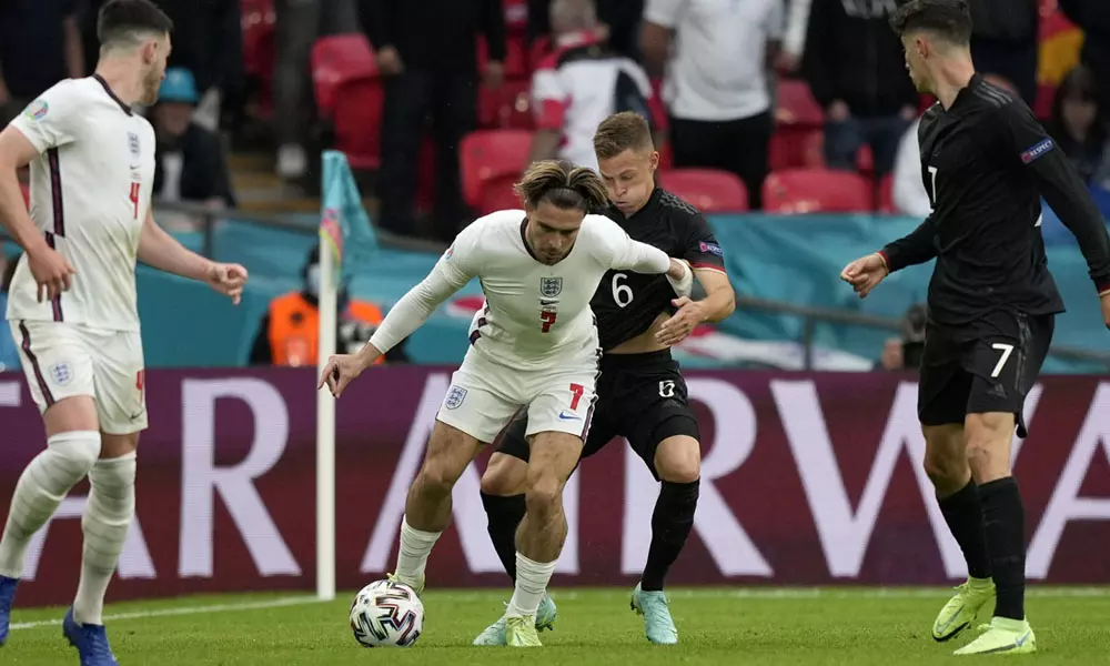 ജർമൻ മതിൽ തകർത്ത ഗ്രീലിഷ്; സൗത്ത്ഗേറ്റിന്റെ വജ്രായുധം ജർമൻ മതിൽ തകർത്ത ഗ്രീലിഷ്; സൗത്ത്ഗേറ്റിന്റെ വജ്രായുധം