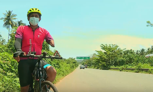 ഒരു കൈ തന്നെ ധാരാളം, ഹാഫിസിന് സൈക്കിളില്‍ ലഡാക്കിലെത്താന്‍