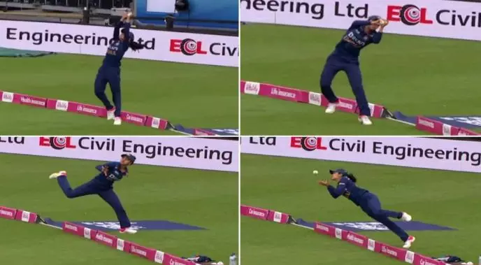 ഇത് പറക്കും ദിയോൾ; കണ്ണഞ്ചിപ്പിക്കും ക്യാച്ചിൽ വണ്ടറടിച്ച് ആനന്ദ് മഹീന്ദ്രയും പ്രിയങ്ക ഗാന്ധിയും, പ്രശംസ ചൊരിഞ്ഞ് സച്ചിനും റൈനയും