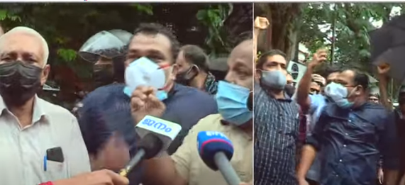 കോഴിക്കോട് മിഠായിത്തെരുവിൽ വ്യാപാരികളുടെ പ്രതിഷേധം