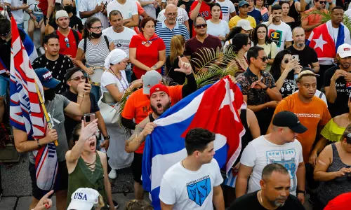 ഏകാധിപത്യം തുലയട്ടെ: ക്യൂബയിലെ കമ്യൂണിസ്റ്റ് സര്‍ക്കാരിനെതിരെ പ്രതിഷേധം
