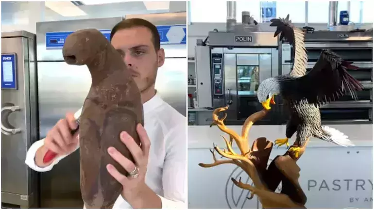 സോഷ്യല്‍മീഡിയയില്‍ ഹിറ്റായ ചോക്ലേറ്റ് പരുന്ത് പിറന്നത് ഇങ്ങനെ...