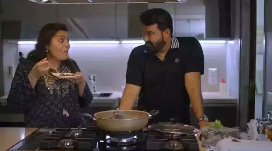 ചിക്കന്‍ കറിയുണ്ടാക്കി വൈറലായി മോഹന്‍ലാല്‍; രുചിച്ച് സുചിത്ര, വീഡിയോ