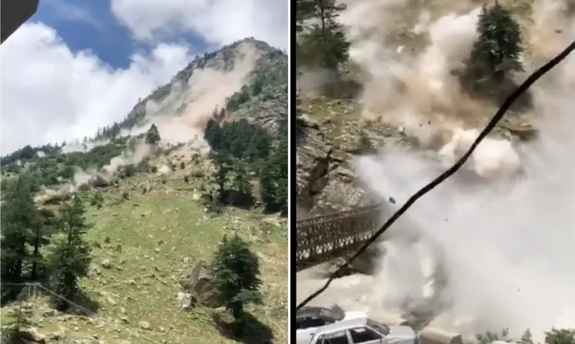 ഹിമാചല് പ്രദേശില് ഉരുള്പൊട്ടല്; പാറക്കല്ലുകള് വീണ് പാലം തകര്ന്നു, 9 മരണം ഹിമാചല് പ്രദേശില് ഉരുള്പൊട്ടല്; പാറക്കല്ലുകള് വീണ് പാലം തകര്ന്നു, 9 മരണം