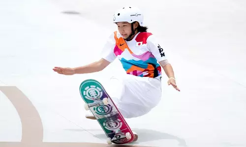 പ്രായം 13, സ്‌കേറ്റ്‌ബോർഡ് ചാംപ്യൻ; ടോക്യോയിൽ ചരിത്രമെഴുതി മോമിജി നിഷിയ