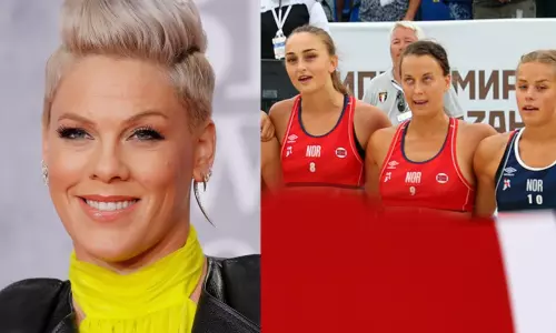 ബിക്കിനി ബോട്ടം ധരിക്കാതിരുന്ന നോർവേ ടീമിന് പിഴ; താൻ അടയ്ക്കാമെന്ന്  പോപ് ഗായിക പിങ്ക്