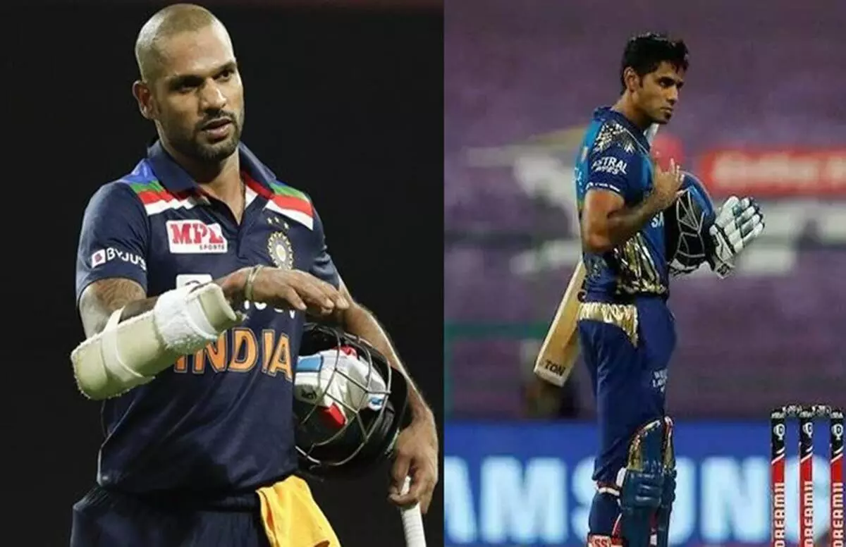 ക്രുണാല് പാണ്ഡ്യയുമായി സമ്പര്ക്കം; ശിഖര് ധവാനും സൂര്യകുമാര് യാദവും കളിച്ചേക്കില്ല ക്രുണാല് പാണ്ഡ്യയുമായി സമ്പര്ക്കം; ശിഖര് ധവാനും സൂര്യകുമാര് യാദവും കളിച്ചേക്കില്ല