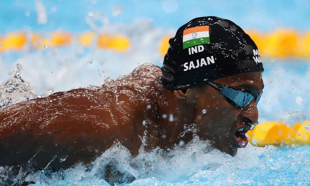 100 മീറ്റർ ബട്ടർ ഫ്‌ളൈ: മലയാളി താരം സജൻ പ്രകാശ് രണ്ടാമത്