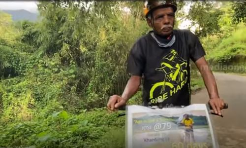 എൺപതാം പിറന്നാള്‍ ലഡാക്കില്‍ ആഘോഷിക്കാന്‍ സൈക്കിളിൽ പുറപ്പെട്ട് ജോസേട്ടന്‍