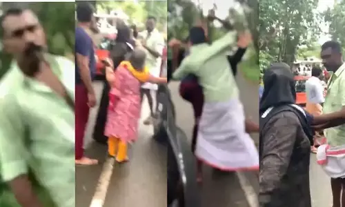 ഇടുക്കിയില്‍ സ്ത്രീയെ നടുറോഡില്‍ മര്‍ദിച്ച് പൊലീസ് ഉദ്യോഗസ്ഥന്‍