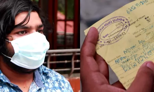 പിഴയായി വാങ്ങിയത് 2000, രസീതില്‍ 500; പൊലീസിനെതിരെ പരാതി