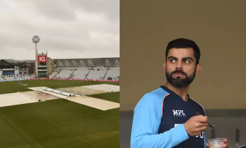 ഭാഗ്യമില്ലാതെ കോലിയും സംഘവും: മഴ വില്ലനായപ്പോൾ ആദ്യ ടെസ്റ്റ് സമനിലയില് ഭാഗ്യമില്ലാതെ കോലിയും സംഘവും: മഴ വില്ലനായപ്പോൾ ആദ്യ ടെസ്റ്റ് സമനിലയില്