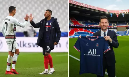 മെസ്സിക്കൊപ്പം ക്രിസ്റ്റ്യാനോ; എംബാപ്പെക്ക് പകരം പോർച്ചുഗീസ് ഇതിഹാസത്തെ നോട്ടമിട്ട് പിഎസ്ജി മെസ്സിക്കൊപ്പം ക്രിസ്റ്റ്യാനോ; എംബാപ്പെക്ക് പകരം പോർച്ചുഗീസ് ഇതിഹാസത്തെ നോട്ടമിട്ട് പിഎസ്ജി