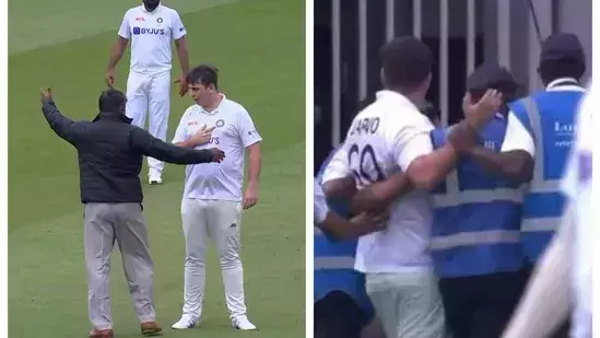 യുദ്ധഭൂമിയില്‍ ഇതേതാ പുതിയൊരു ഭടന്‍? ലോഡ്സില്‍ ചിരി പടര്‍ത്തി ആരാധകന്‍, വീഡിയോ