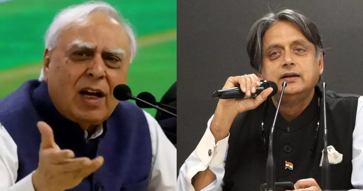 മാനസിക പീഡനം, പക്ഷപാതപരമായ അന്വേഷണം.. തരൂരിനുണ്ടായ നഷ്ടം ആര് നികത്തും? കപില് സിബല് മാനസിക പീഡനം, പക്ഷപാതപരമായ അന്വേഷണം.. തരൂരിനുണ്ടായ നഷ്ടം ആര് നികത്തും? കപില് സിബല്