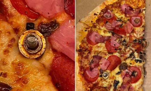 ഓര്‍ഡര്‍ ചെയ്ത പിസയില്‍ നട്ടും ബോള്‍ട്ടും; പരാതിയുമായി യുവതി, പണം തിരികെ നല്‍‌കുമെന്ന് പിസ കമ്പനി