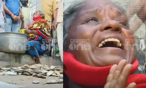 വീണ്ടും ക്രൂരത; വഴിയോര കച്ചവടക്കാരിയുടെ മീൻ പൊലീസ് തട്ടിത്തെറിപ്പിച്ചതായി പരാതി