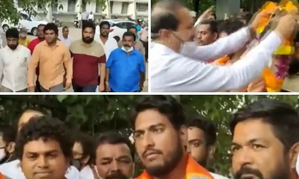 ബിജെപി നേതാവിനെ ആക്രമിച്ച പാർട്ടി പ്രവർത്തകരെ അഭിനന്ദിച്ച് ശിവസേന ബിജെപി നേതാവിനെ ആക്രമിച്ച പാർട്ടി പ്രവർത്തകരെ അഭിനന്ദിച്ച് ശിവസേന