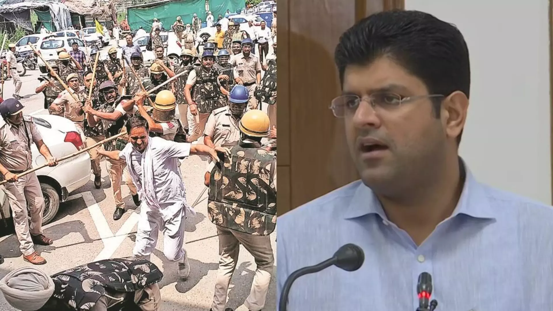 കര്‍ഷകരുടെ തല തല്ലിപ്പൊളിക്കണമെന്ന ആഹ്വാനം; ഉദ്യോഗസ്ഥനെതിരെ നടപടിയെന്ന് ഹരിയാന ഉപമുഖ്യമന്ത്രി