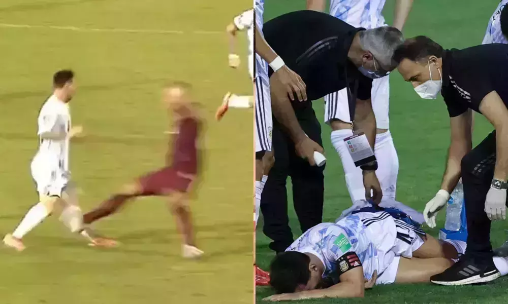 വെനസ്വേലയുടെ ടാക്കിളിലും കുലുങ്ങാതെ മെസി; ബ്രസീലിനെതിരെ കളത്തിലിറങ്ങും, സ്ഥിരീകരിച്ച് സ്കലോണി വെനസ്വേലയുടെ ടാക്കിളിലും കുലുങ്ങാതെ മെസി; ബ്രസീലിനെതിരെ കളത്തിലിറങ്ങും, സ്ഥിരീകരിച്ച് സ്കലോണി