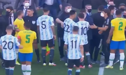 അർജന്റീന കളിക്കാരെ പിടികൂടാൻ പൊലീസ് ഗ്രൗണ്ടിൽ; ബ്രസീൽ - അർജന്റീന മത്സരം മാറ്റിവച്ചു