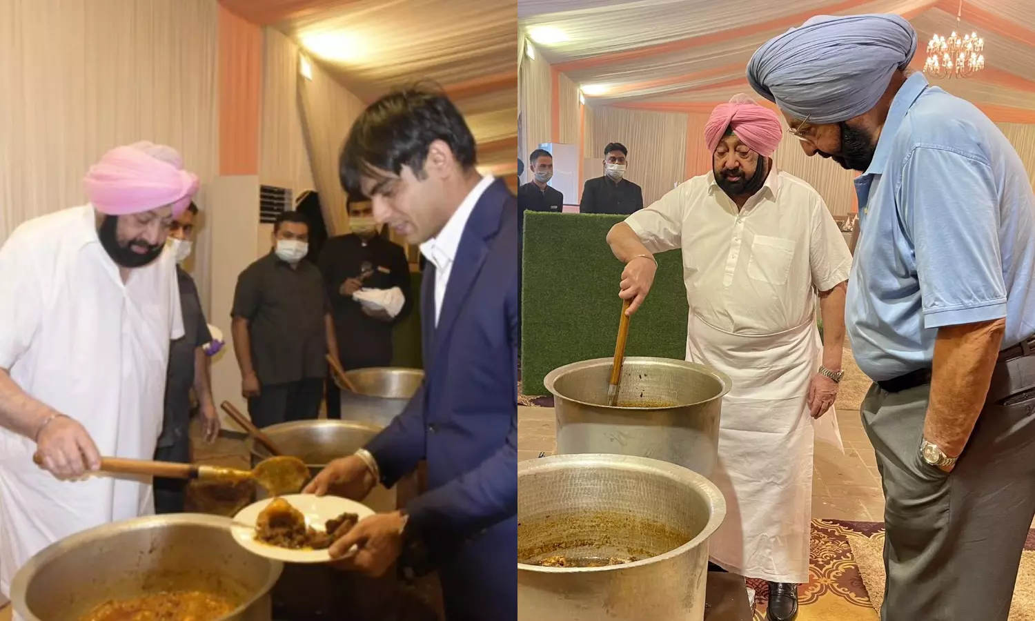 ഒളിംപിക് ജേതാക്കൾക്ക് ഭക്ഷണം പാകം ചെയ്ത് വിളമ്പി പഞ്ചാബ് മുഖ്യമന്ത്രി