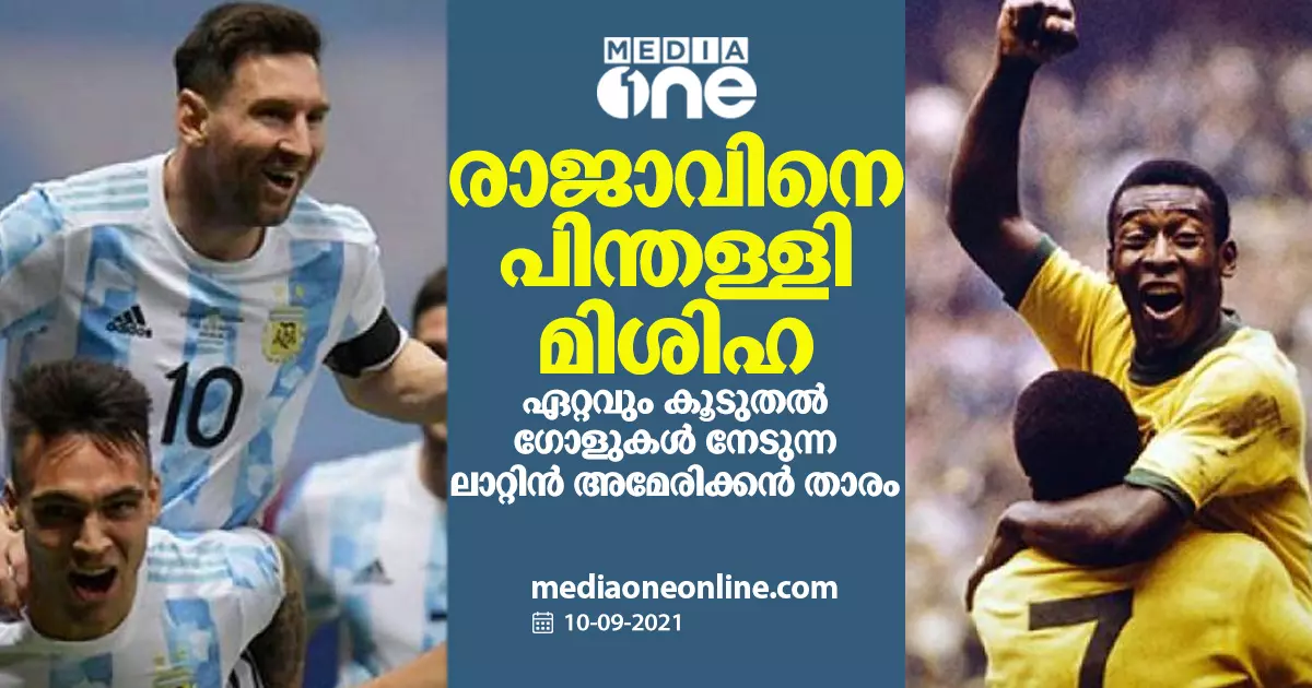 രാജാവിനെ പിന്തള്ളി മിശിഹ; ഏറ്റവും കൂടുതല്‍ ഗോളുകള്‍ നേടുന്ന ലാറ്റിന്‍ അമേരിക്കന്‍ താരം