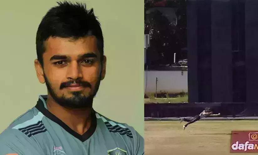 ഗ്രൗണ്ടിലെ സൂപ്പര്‍മാന്‍... പറക്കും ക്യാച്ചുമായി കൃഷ്​ണ​പ്രസാദ്; വീഡിയോ കാണാം