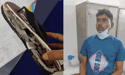 കോപ്പിയടിക്കാൻ ബ്ലൂടൂത്ത് ചെരുപ്പുമായി പരീക്ഷാർഥി; വൈറലായി ചിത്രങ്ങൾ