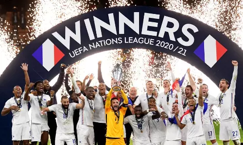 സെമിയാവര്‍ത്തനം...! പിന്നില്‍ നിന്ന ശേഷം വീണ്ടും ജയം; സ്പെയിനിനെ തകർത്ത് ഫ്രാന്‍സിന് നേഷന്‍സ് ലീഗ് കിരീടം