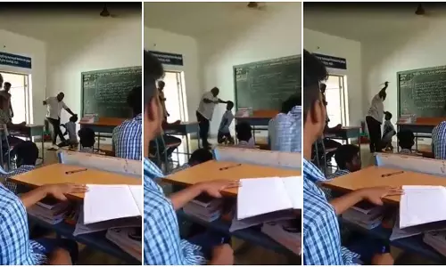 വിദ്യാര്ഥിയെ മുട്ടുകുത്തി നിര്ത്തി അധ്യാപകന്റെ ക്രൂര മര്ദനം; ദൃശ്യങ്ങള് പുറത്ത് വിദ്യാര്ഥിയെ മുട്ടുകുത്തി നിര്ത്തി അധ്യാപകന്റെ ക്രൂര മര്ദനം; ദൃശ്യങ്ങള് പുറത്ത്