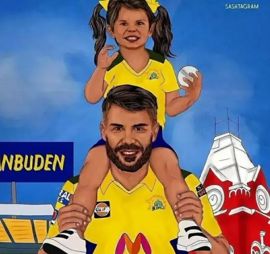 വാർണർ ചെന്നൈ ജഴ്‌സിയിൽ; ഹൈദരാബാദ് ആരാധകർക്ക് നിരാശ