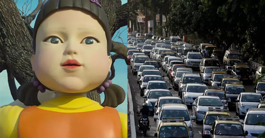 റെഡ് സിഗ്നലില്‍ മുന്നോട്ടു പോയാല്‍ ജീവന്‍ പോകും; ട്രാഫിക് നിയമങ്ങള്‍ പഠിപ്പിക്കാന്‍ മുംബൈ പൊലീസിന്റെ സ്‌ക്വിഡ് ഗെയിം മാതൃക വീഡിയോ